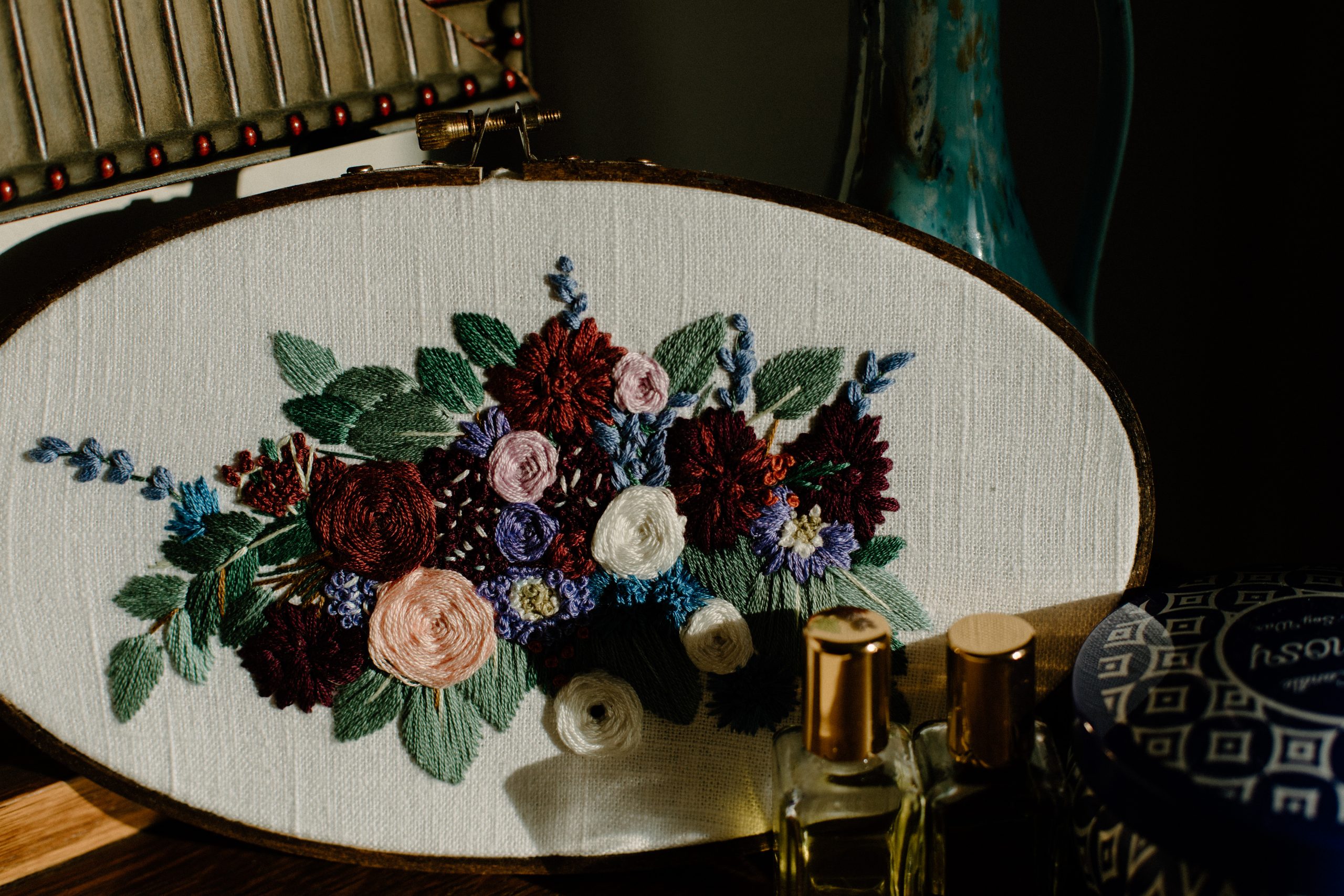 wedding bouquet embriodery