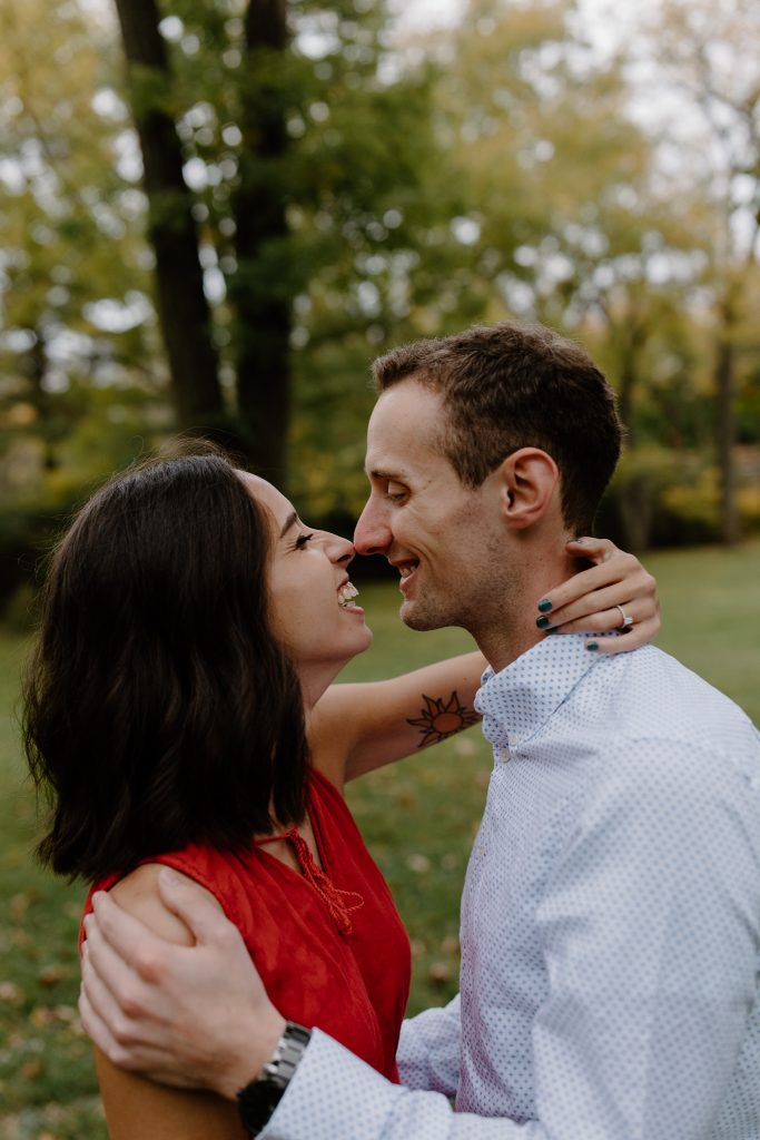 man and woman kissing