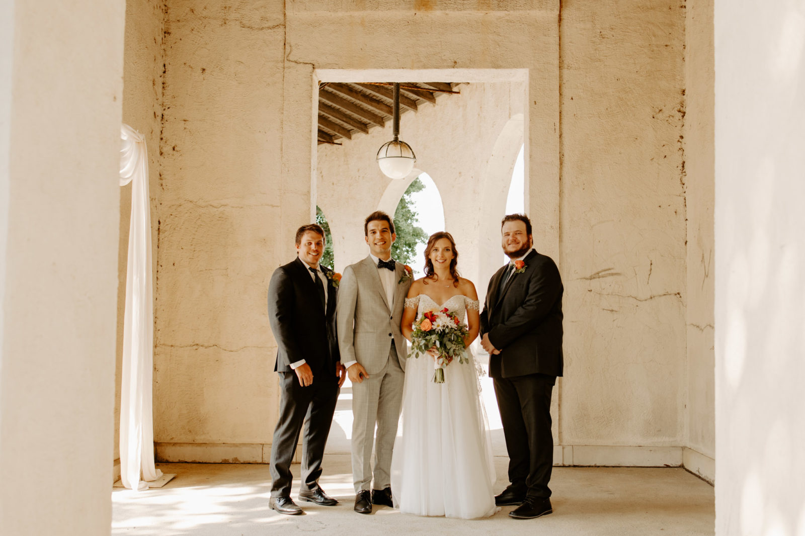 bride with family