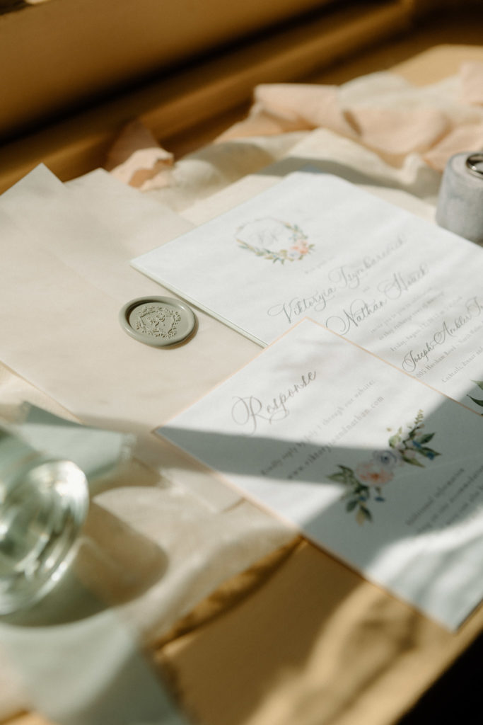 Vintage wedding flat lay